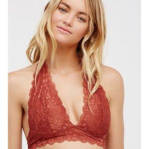 Free People Galloon lace halter bralette